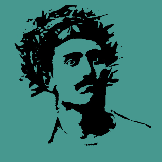 Stencil Head - Figure in green Stencil Head - Figure in green